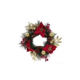 FUORIPORTA 40cm FIORE DI NATALE ROSSO .71290