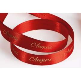 NASTRO AUGURI ROSSO 15mm x 25mt