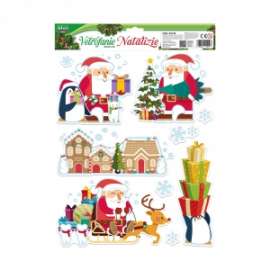 Vetrofanie Natale SOGGETTI COLORATI
