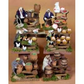 PRESEPE AMBIENTI MERCATO C/PASTORE 8cm