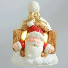 CAMPANELLA BABBO NATALE C/LED 11cm