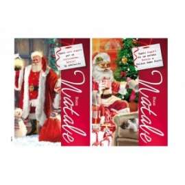 Biglietti Natale BABBO NATALE conf.12pz