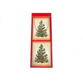 Shopper Natale 36x12x10cm f.to bottiglia ALBERO NATALE conf.10pz